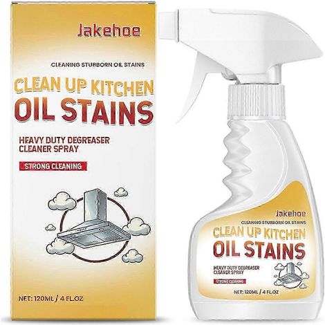 Spray dégraissant puissant pour la cuisine (120 ml) contre les taches d'huile - Nettoyant multi-surfaces efficace pour plaques de cuisson, hottes et surfaces de cuisine (1/5)