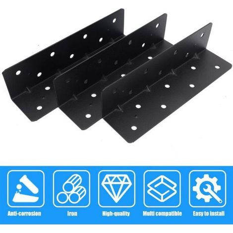 Supports En Métal - Équerres D'Angle L 16 x 4 cm - Pour Étagères - Lot De 4 (1/4)