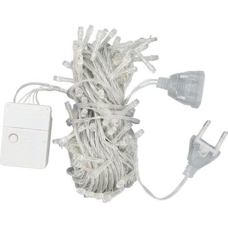 Guirlande LED étanche 10 mètres 100 ampoules multicolores basse tension, prise UE 220V, lumière extérieure décorative (1/5)
