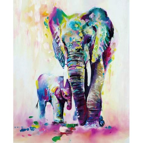 Poster su tela elefante - 50 x 70 cm