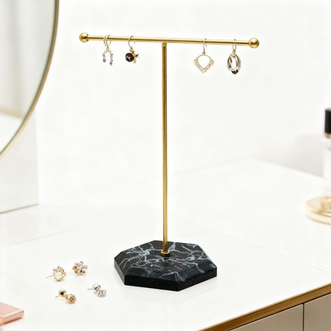 Support de collier : organisateur de collier en métal pour décoration d'intérieur (1/4)