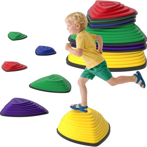 Ensemble de 6 pierres à marches, antidérapant, pour intérieur et extérieur, empilables, multicolores