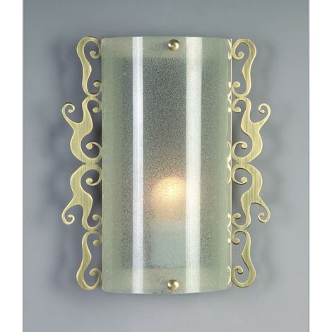 Plafonnier vintage patiné rectangulaire E27 Casablanca Candellux