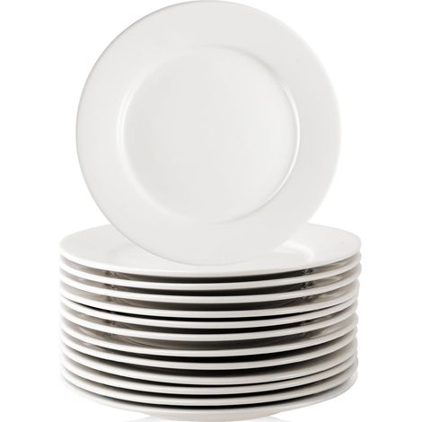 Lot de 12 assiettes à dessert rondes en céramique - 15,3 cm (1/5)