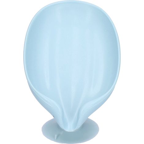 Blattförmige Seifenbox, Aufbewahrungsbox für Badezimmer, Dusche, Zuhause, Outdoor, Reisen, blau. (1/5)
