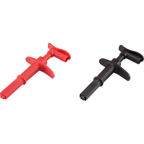 VOLTCRAFT MSK-116 Krokodilklemme, 4-mm-Stecker, CAT III 1000 V, CAT IV 600 V, schwarz, rot (1/5)