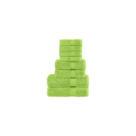 Juego de toallas premium SOLUND, verde manzana, 8 pies cuadrados, 600 g/m² - Crezuo (1/4)