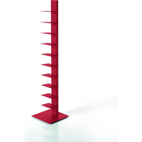 Sapiens  Rosso - Medio verticale porta libri BBBItalia Sintesi in metallo Bruno Rainaldi (1/3)