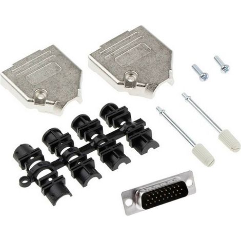 MH Connectors MHDTZK15HD26MS-K KIT connettori maschio SUB-D 180 ° Numero Poli (num): 15 Punte a saldare 1 pz.