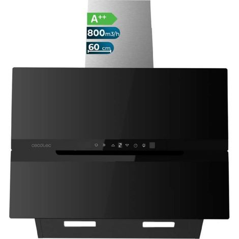 Cecotec Campanas decorativas Bolero Flux DT 608010 Glass Black A++