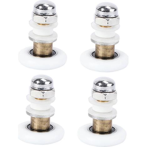 Roulettes pour porte de douche, diamètre 22,5 mm, pour porte en verre. Système de poulies robustes et durables. Accessoires de salle de bain. (1/5)