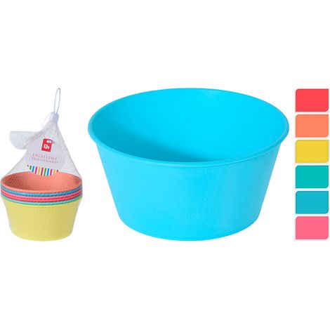 TAZONES BOLS PLASTICO 12,5x6 CM 400 ML LOTE 6