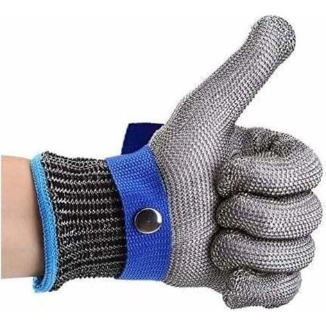 Gants Rsistants Aux Coupures En Acier Inoxydable Gant De Travail De Scurit Niveau 5 Protection (XL),