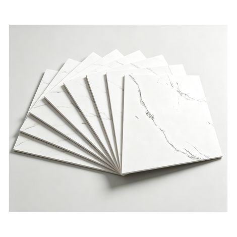 Carreaux adhésifs pour crédence effet marbre – Lot de 8, 30 x 30 cm – Faciles à poser, résistants à l'humidité – Convient aux cuisines et salles de bains (1/4)