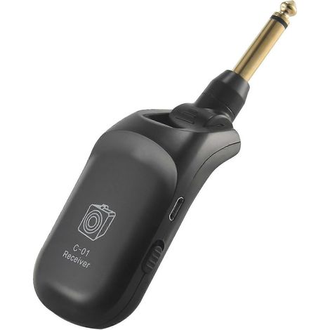 Système de guitare sans fil avec émetteur-récepteur sans fil rechargeable intégré à 4 canaux pour guitare électrique (1/5)