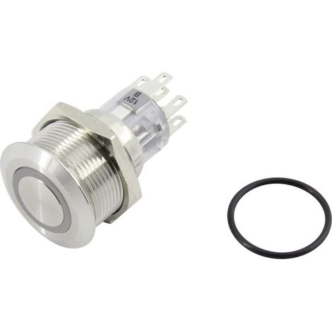 TRU COMPONENTS 1602505 TC-GQ22-A-22ZE/B/12V/S203 Druckschalter 2 x Aus/Ein rastend Blau 1 St.