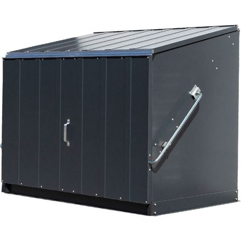 Boîte à outils en métal Stowaway – Acier galvanisé résistant aux intempéries – Dimensions 88x136x112 cm – Montage facile avec pièces prémontées – Trimetals