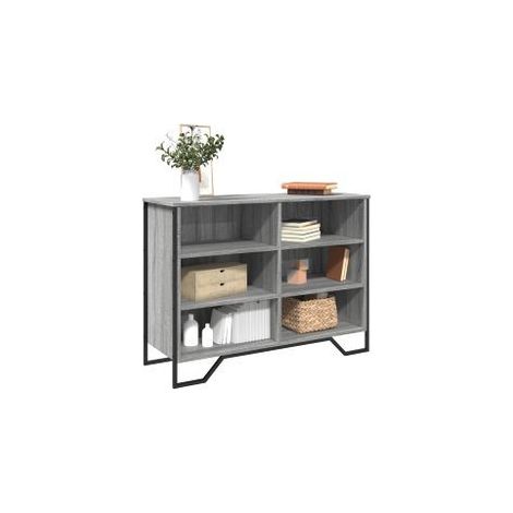 Buffet sonoma gris 101x35,5x74,5 bois d'ingénierie (1/5)