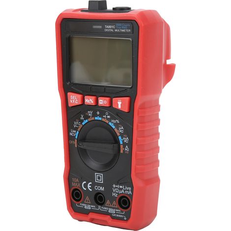 Multimètre numérique TA801C Poche Automatique Multifonction Maison Antichute Haute Précision Testeur Tension Ampèremètre avec Lampe Torche (1/5)