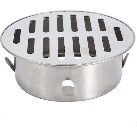 Siphon de sol en acier inoxydable (110 mm, ouverture plate) (1/5)