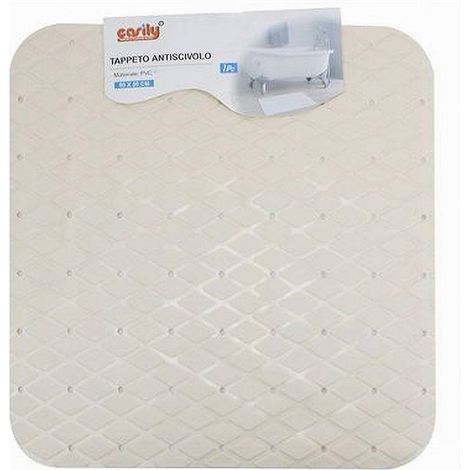 Cleafe - Tappeto Tappetino In Pvc Antiscivolo Per Vasca Bagno Doccia 50x50 Cm 79729 Beige - (1/2)