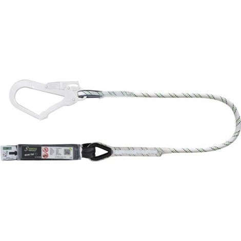 KRATOS SAFETY - Longe en corde tressée 1,80 m avec absorbeur d'énergie et mousqueton FA5020755