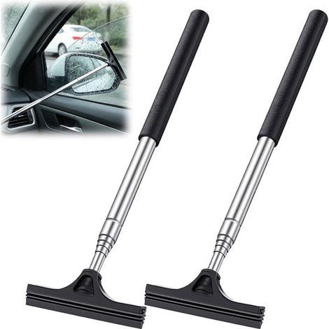 Ausziehbarer Rückspiegelwechsler – 2-teilig – 22–98 cm – Mini-Edelstahl-Scheibenwischerblatt – Schwarz (1/5)