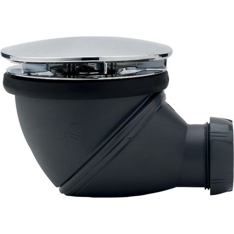 Wirquin Pro – Bonde de douche multiposition D90 orientable – Grille et capot en ABS chromé – Débit 34,5 l/min – Sortie 40mm (1/6)