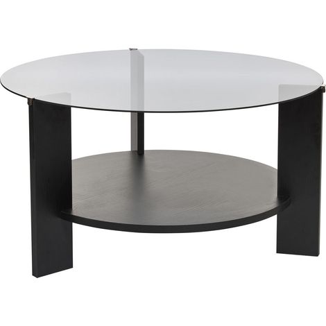 Tavolo basso in legno "Clara" - 75 x 75 x 40 cm - Bois Noir Fumée (1/5)