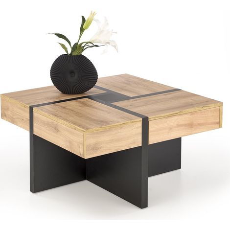 Mesa de centro Houston 1698 , 47x80x80cm, Diámetro: 0, Aglomerado laminado, Angular