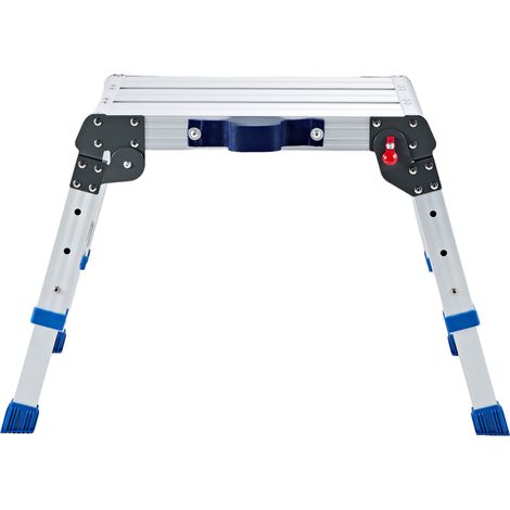 Mophorn Plataforma de Trabajo Plegable, Altura Regulable 305 a 406 mm, Capacidad Carga 226,8 kg, Escalera-Taburete Aluminio, Diseño Antideslizante, Pintura, Reparaciones y Uso Doméstico (1/5)