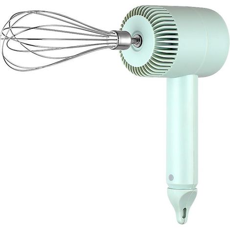 Mini batteur électrique portable sans fil vert pour gâteaux, pâtisserie et cuisine avec 2 agitateurs (1/5)