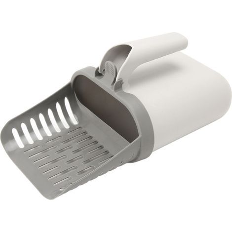 Pelle à litière pour chat avec poubelle intégrée – support portable et amovible, inclut 3 sacs poubelle jetables (1/5)