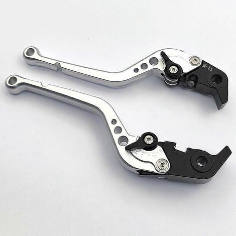 Levier de frein, klaxon et levier d'embrayage modifiés (poignée longue argentée) pour moto KTM RC8/R 2009-2016 (1/5)