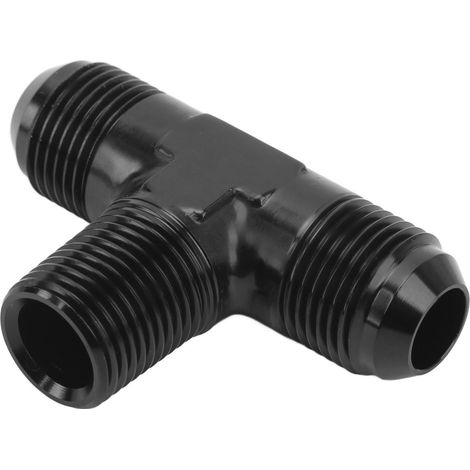 Adaptateur en T à 3 voies, raccord en T, alliage d'aluminium, finition anodisée noire, 10AN vers 1/2 NPT p (1/5)