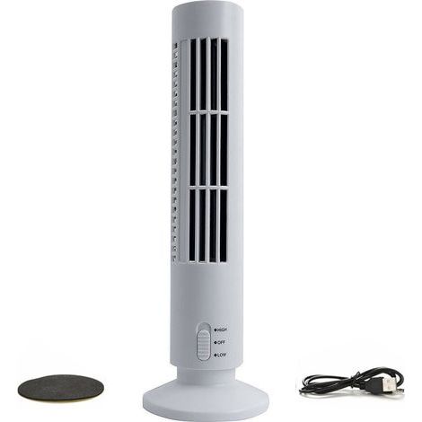 Ventilateur miniature USB sans pales en forme de tour, petit ventilateur de bureau USB sur pied-AquaForge (1/5)