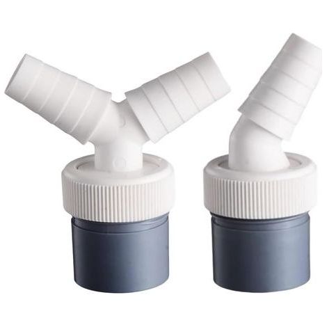 2 Pièces Drain Lave linge Double connexion Adaptateur en Y pour le sèche linge, la machine à laver avec buse d’entrée de 18 24 mm (1/5)