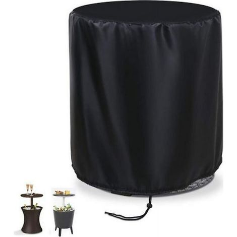 Housse de Protection Ronde Noire pour Brasero 21 Pouces - Imperméable Anti-Poussière, Résistante aux Intempéries (1/5)