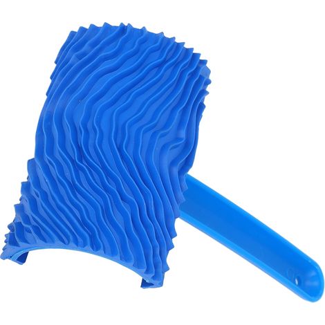 Rouleau Peinture Effet Bois Bleu avec Manche DIY Décor Mur - Outil Décoratif en Caoutchouc Premium 9.8x6cm - 1 Pièce (1/5)