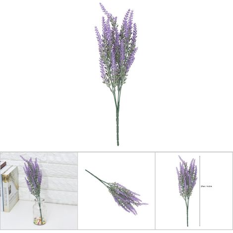 Künstlicher Lavendel-Brautstrauß, 25 Köpfe, Hochzeits- und Heimdekoration (Lila) (1/5)