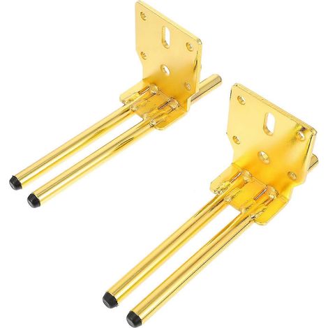 Pieds de support de canapé en métal, pieds de meubles en fer forgé doré, ensemble de deux pièces (1/5)