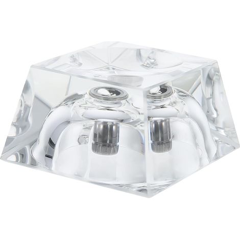 Socle Carré Base de Rangement Lumineuse Éclairage LED pour Boules de Cristal en Verre pour Décoration Maison et Centre de Table (1/5)