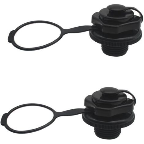 Pair Lot de 2 bouchons de valve d'air gonflables en plastique pour bateau gonflable 24 mm (1/4)