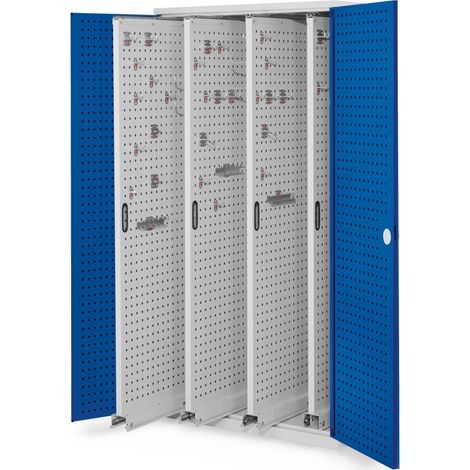 Kappes ®RasterPlan Vertikalschränke 1950x1000x600mm Modell 83 Lochplattentüren enzianblau