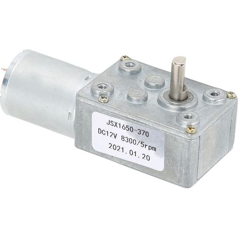 Moteur à engrenages à vis sans fin turbo, réducteur à vis sans fin pour ouvre-fenêtre et porte, mini-treuil JX1650‑370 DC12V (1/5)