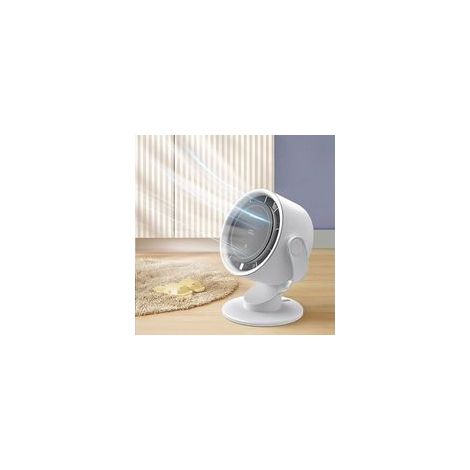Mini-Tischventilator mit Turboaufladung, einstellbarer Geschwindigkeit, Akku und LED-Anzeige für Zuhause, Büro und Tisch (1/5)