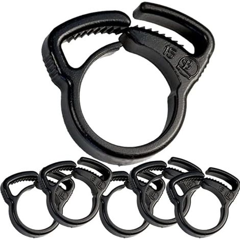 Collier de Serrage Tuyau Arrosage Goutte à Goutte 16 mm  Pack de 100 Colliers de Pression pour Tuyauterie de Jardin  Accessoires Arrosage Goutte à Goutte Tuyauterie  Fixation pour Tube (1/4)