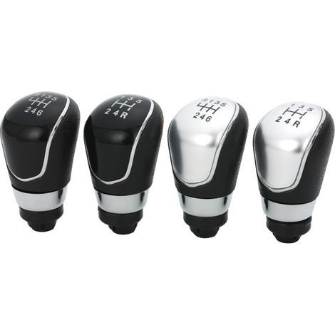 Passend für Ford Focus Fahrzeuge, Schaltknauf für manuelle Getriebe, Schaltkopf für manuelle Schaltung, silber, 6 Gänge, ein Set. (1/4)