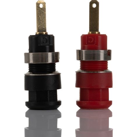 Fiche banane femelle 2mm RS PRO Noir, Rouge Femelle 10A 600V ( Prix pour 1 ) (1/5)