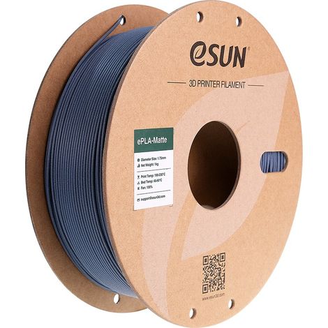 eSUN PLA-Matte Filament, 1.75mm, 1000g (Paper Spool) eSUN PLA-Matte Filament 1.75mm 1000g Dark Grey